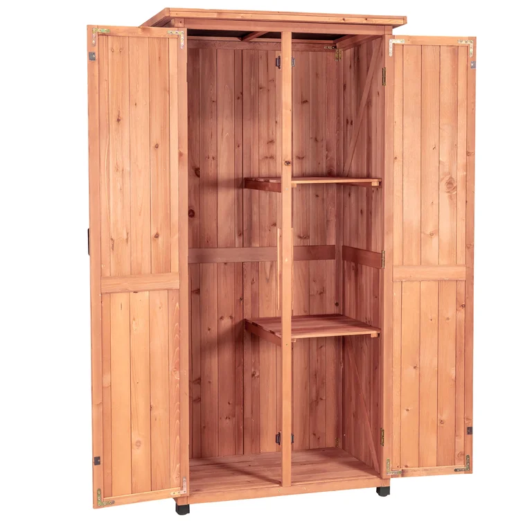 Leisure Season 3 ft. W x 2 ft. D Solid Wood Vertical Tool Shed
