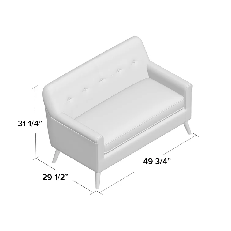 Deby 49.75'' Upholstered Loveseat