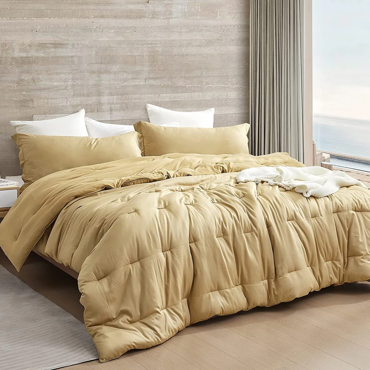 Butter - Coma Inducer? Oversized Cooling Comforter Set - Gold Taupe