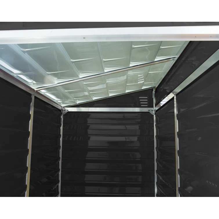 Skylight 4 ft. W x 6 ft. D Polycarbonate Lean-To Tool Shed