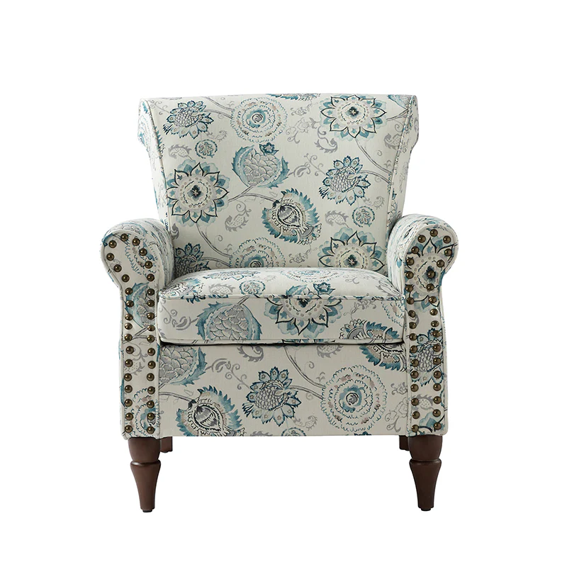 Artemisa Modern Floral Pattern Upholstered Armchair
