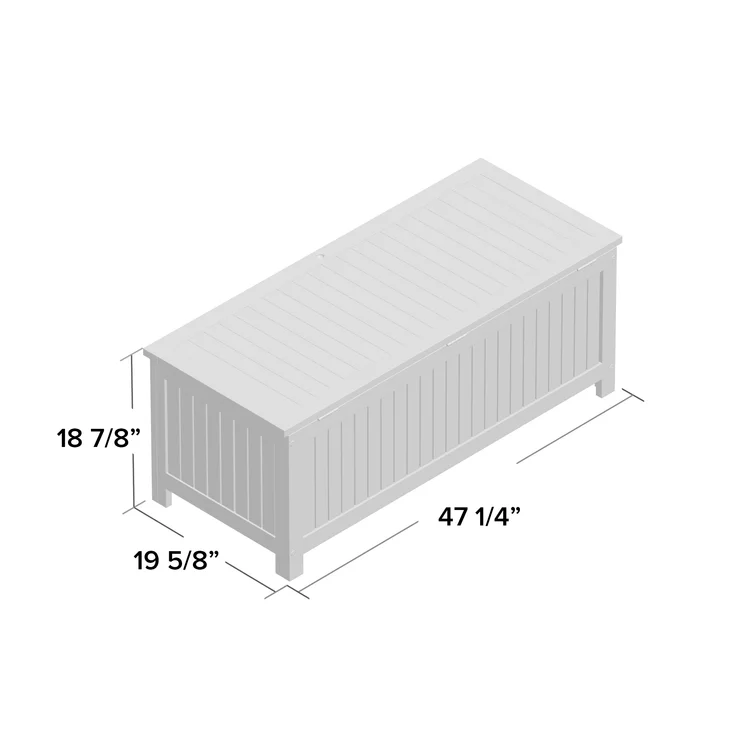 Safavieh Abri 47.6'' W Water Resistant Solid Wood Eucalyptus Deck Box