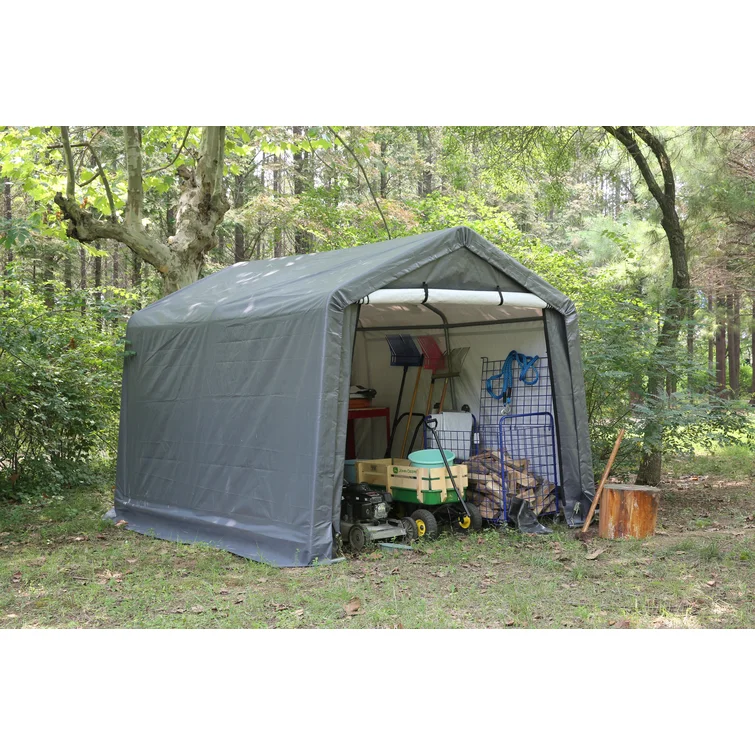 8 ft. x 8 ft. Metal Portable Storage Shed
