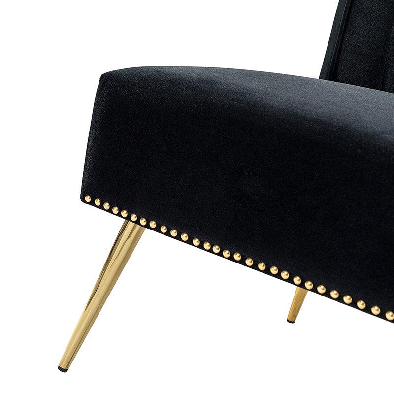 Megara Velvet Armless Wingback Loveseat