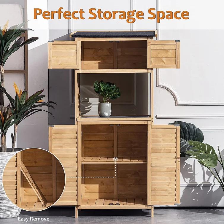 7 ft. W x 1 ft. 5 in. D Wooden Tool Storage Shed
