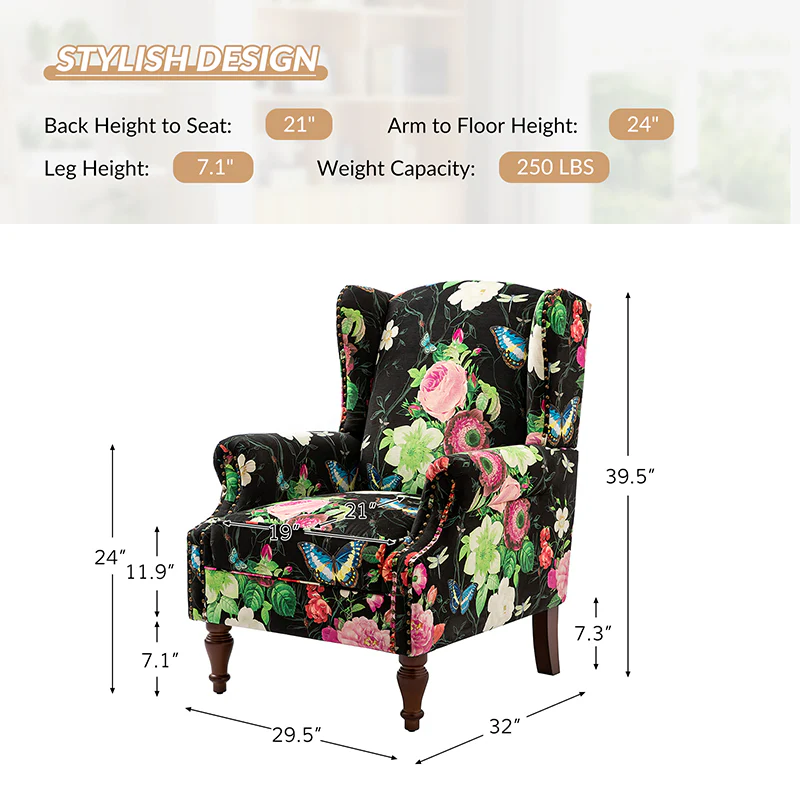 Felix Armchair with Spindle Legs