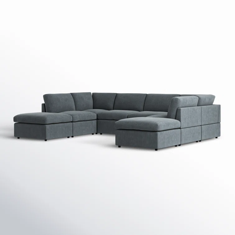 Arvill 8 - Piece Corduroy Sectional