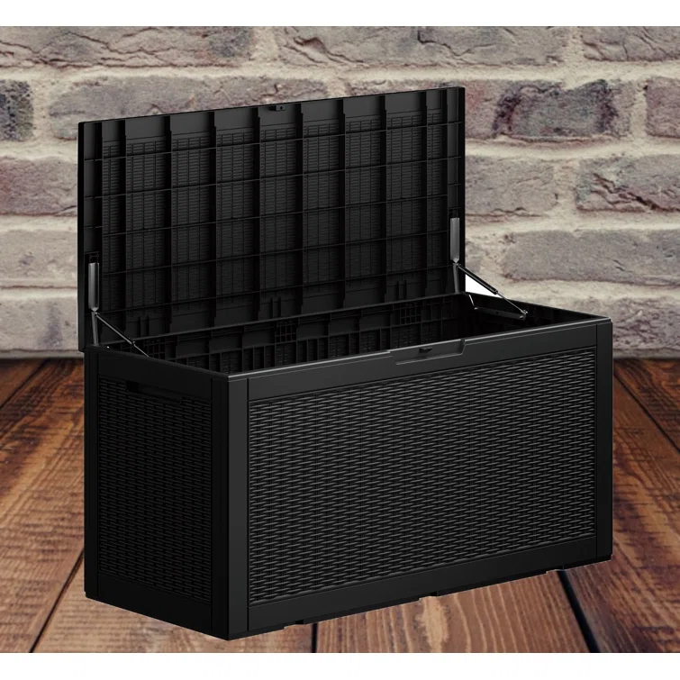 WORACO 21.46'' W 100 Gallons Water Resistant Resin Lockable Deck Box