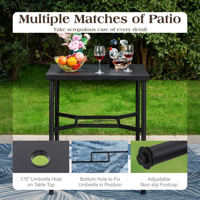 Alyne 4 - Person Square Outdoor Dining Set with Cushions
