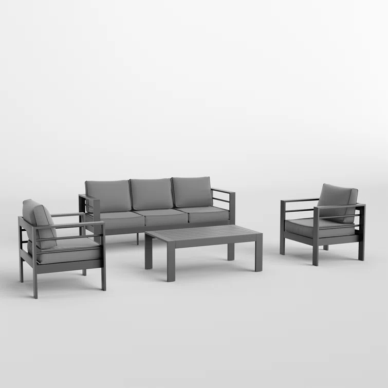 5 - Person Outdoor Seating Group with Cushions