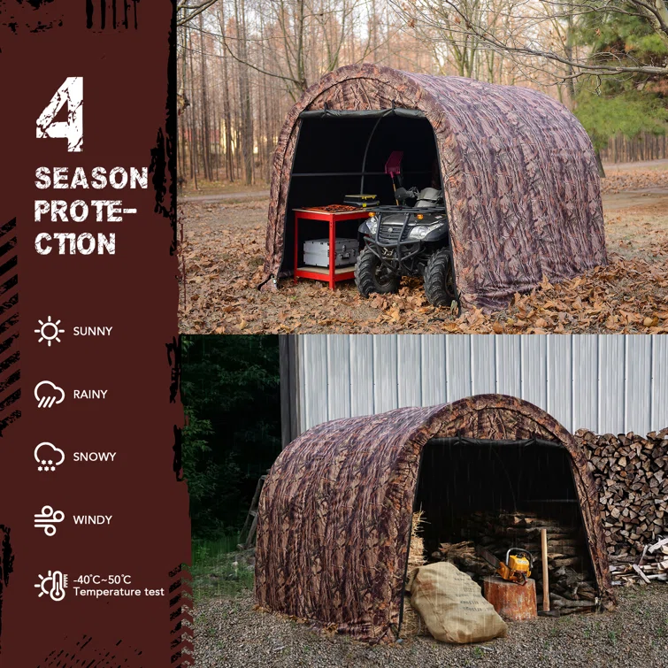 10 ft. W x 10 ft. D Metal Portable Storage Shed