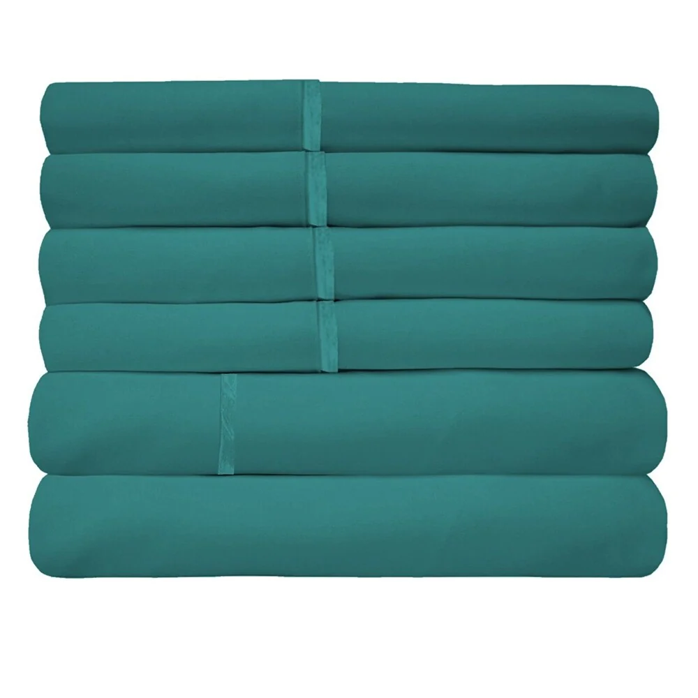 2200 Count 6 Pc Premium Bamboo Deep Pocket CalKing Sheet Teal