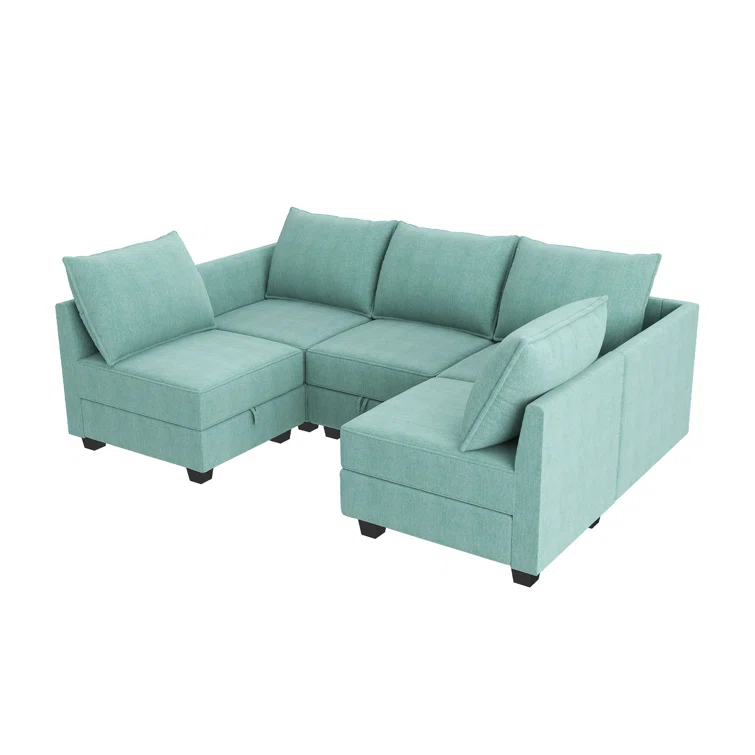 6 - Piece Upholstered Sectional