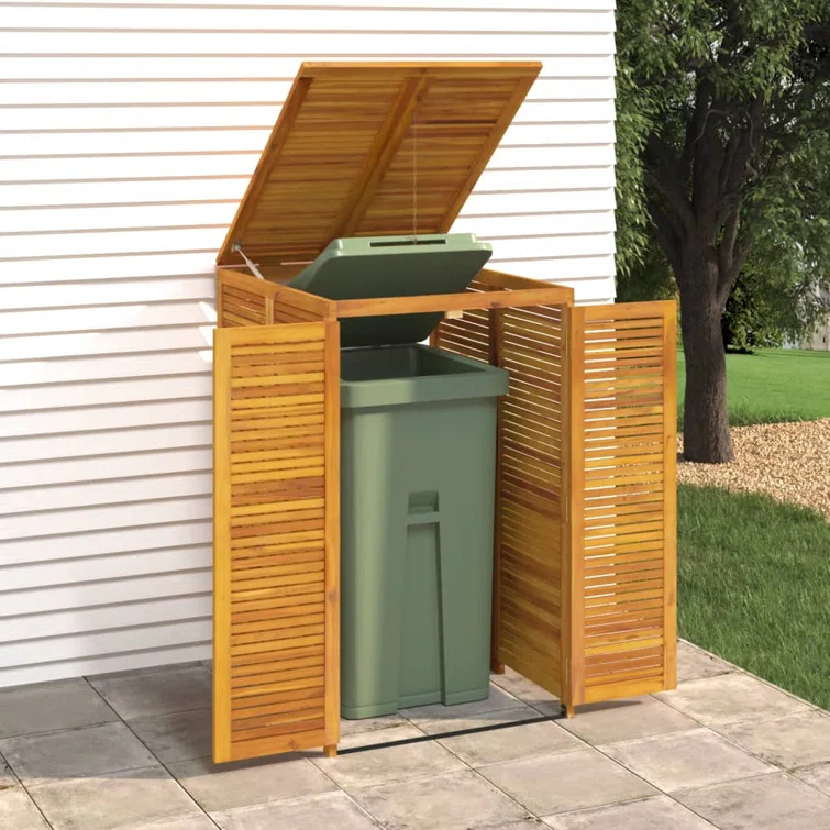 2 ft. W x 3 ft. D Solid Wood Garbage Shed
