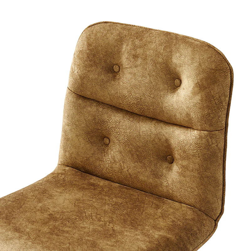 Leonhard Upholstered Swivel Task Chair: Plush Velvet Feel with Linen-Inspired Fabric, Adjustable Height, and Wheels