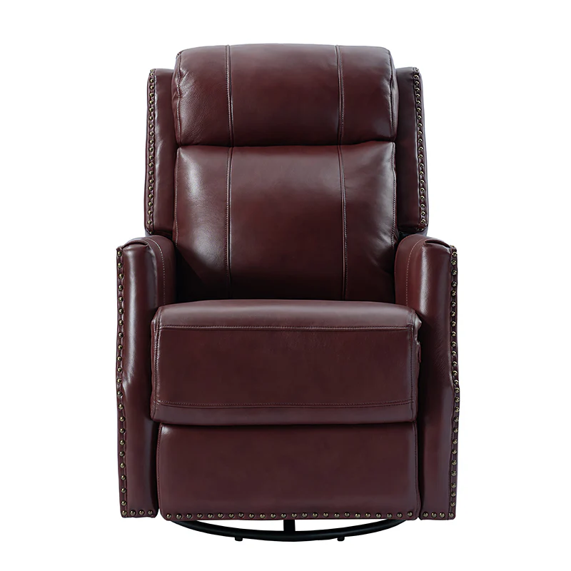 Epimetheus Genuine Leather Manual Swivel Recliner