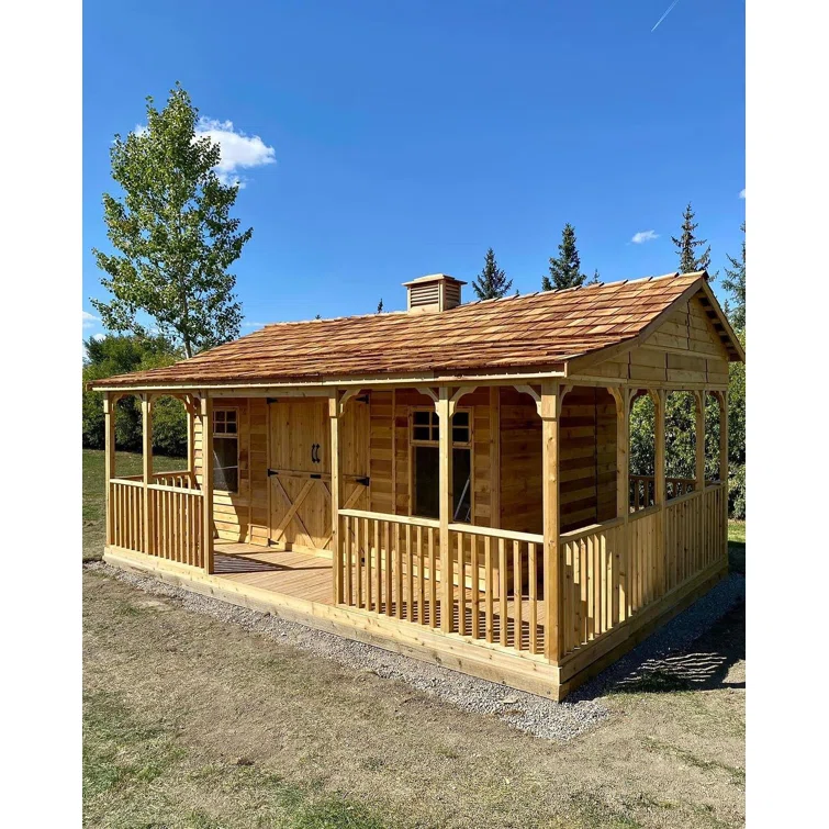 Farmhouse Western Red Cedar Wood Storage Shed