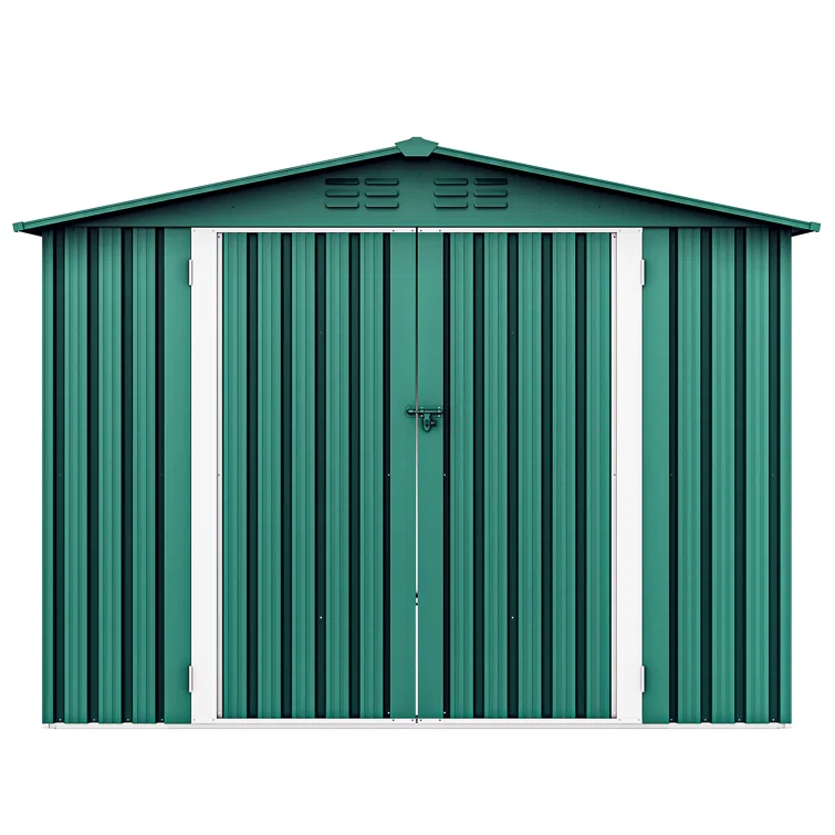 8 ft. W x 6 ft. D Galvanized Steel Storage Shed