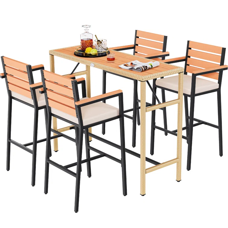 Adwell Rectangular Outdoor Dining Set with Cushions