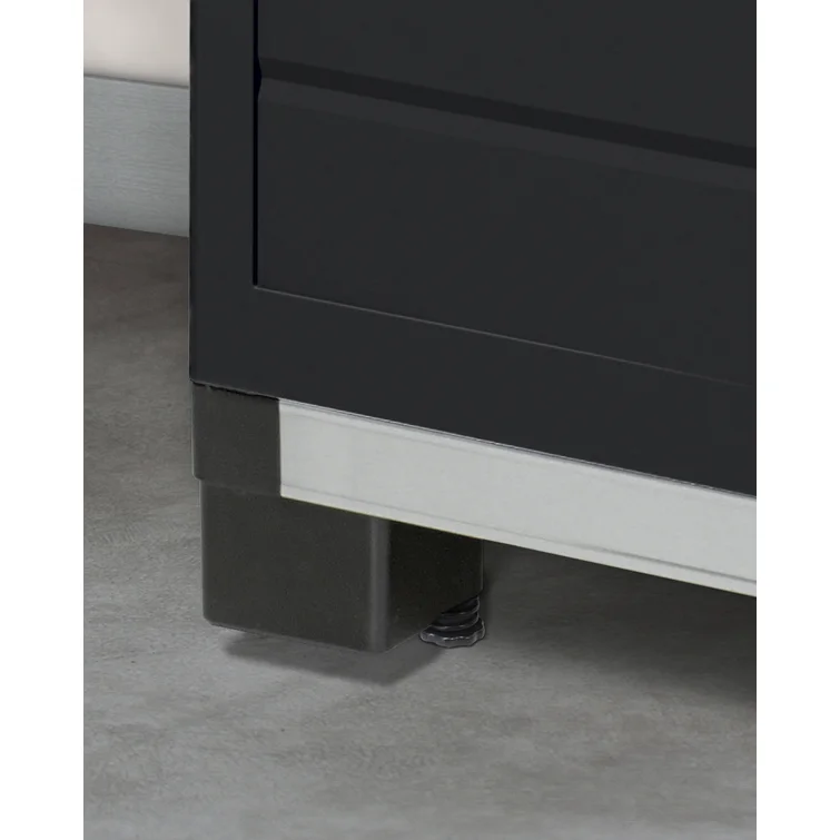 Keter XL Pro Durable Resin Storage Cabinet and Tool Storage Organizer with Lockable Doors and Shelves for Home Garage or Workshop, Black