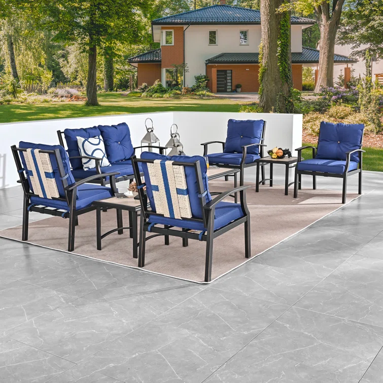 6 - Person Outdoor Seating Group with Cushions