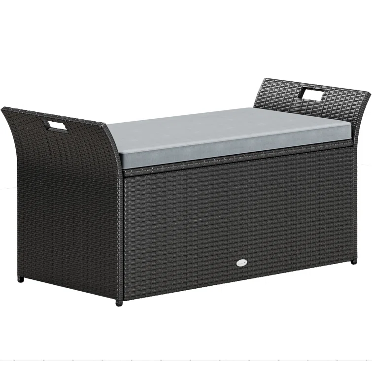 Friedbald 90 Gallon Outdoor Storage Bench with Cushion