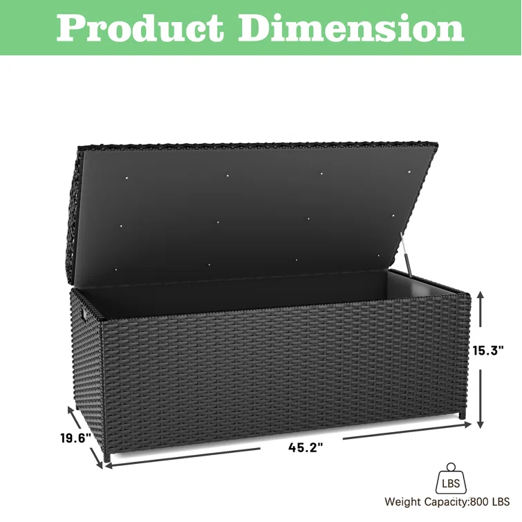 Furmax resin/solid wood and artificial wood outdoor storage benches