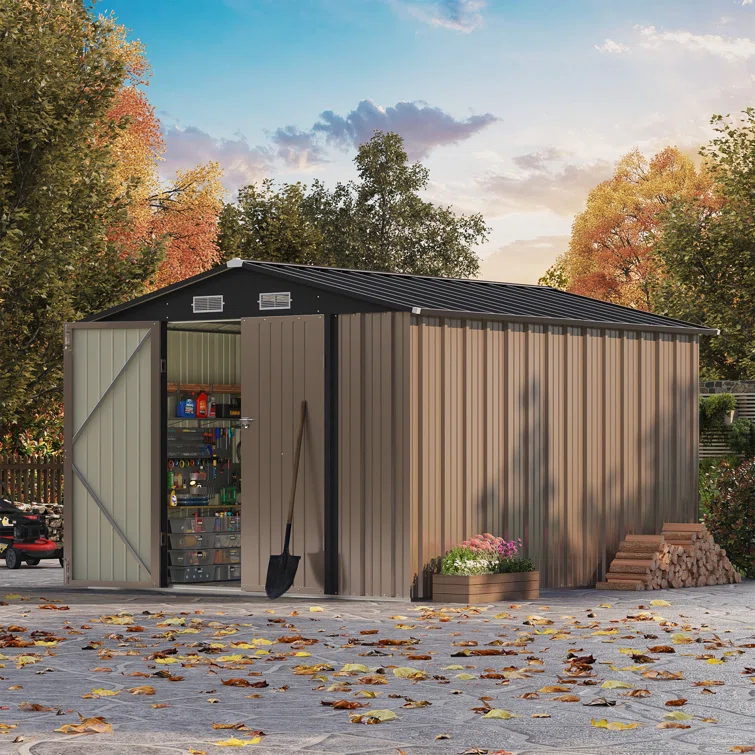 8 ft. W x 10 ft. D Metal Storage Shed
