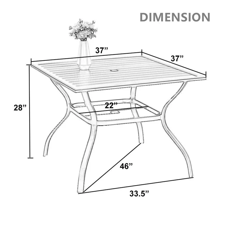 Arlane 4 - Person Square Outdoor Dining Set with Cushions