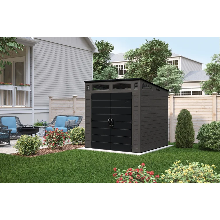 Suncast Modernist 7 ft. W x 7 ft. D Resin Storage Shed