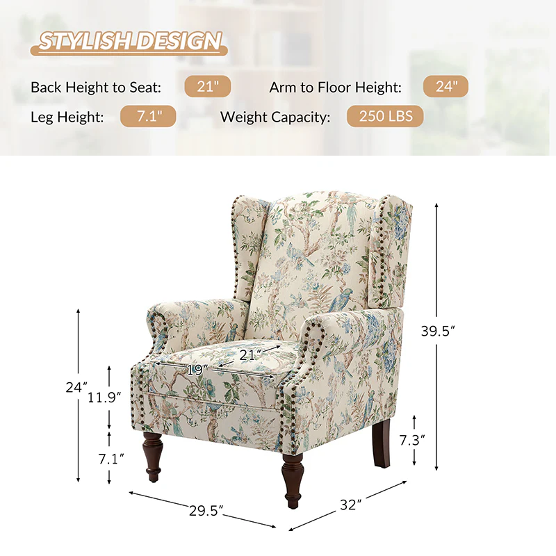 Felix Armchair with Spindle Legs