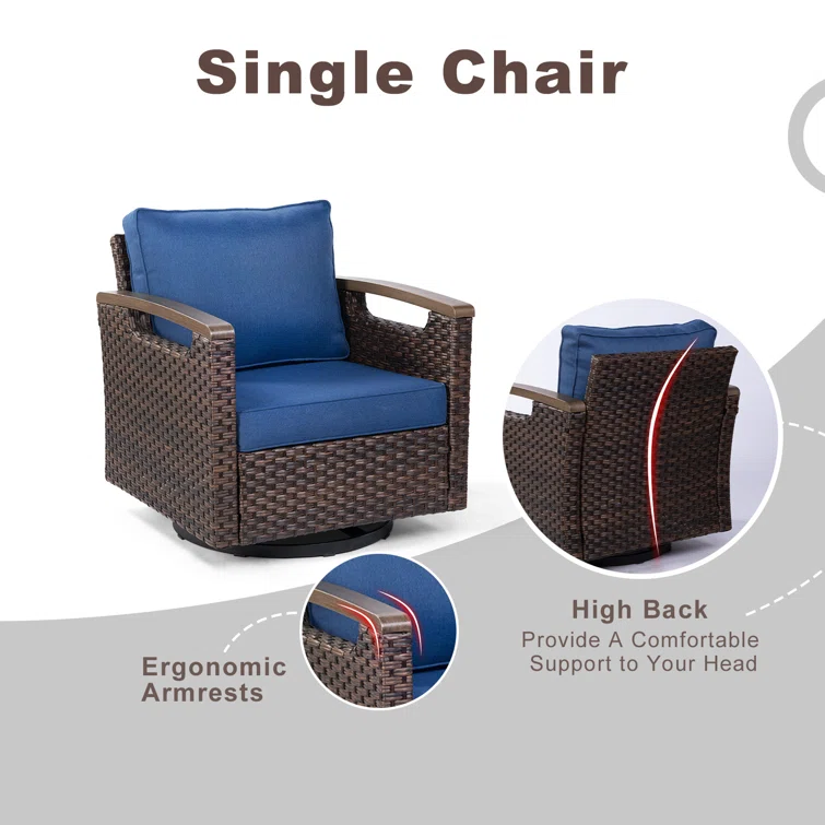 Buenhomino 5 - Person Outdoor Seating Group with Cushions