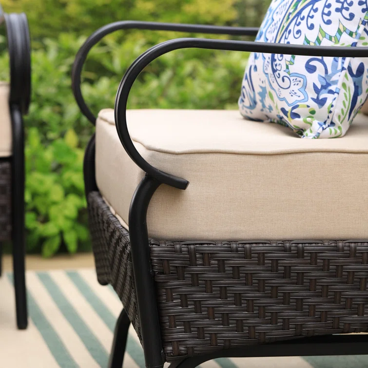 Tapasi 5-7 Person Patio Conversation Set with Swiveling Lounge Chairs