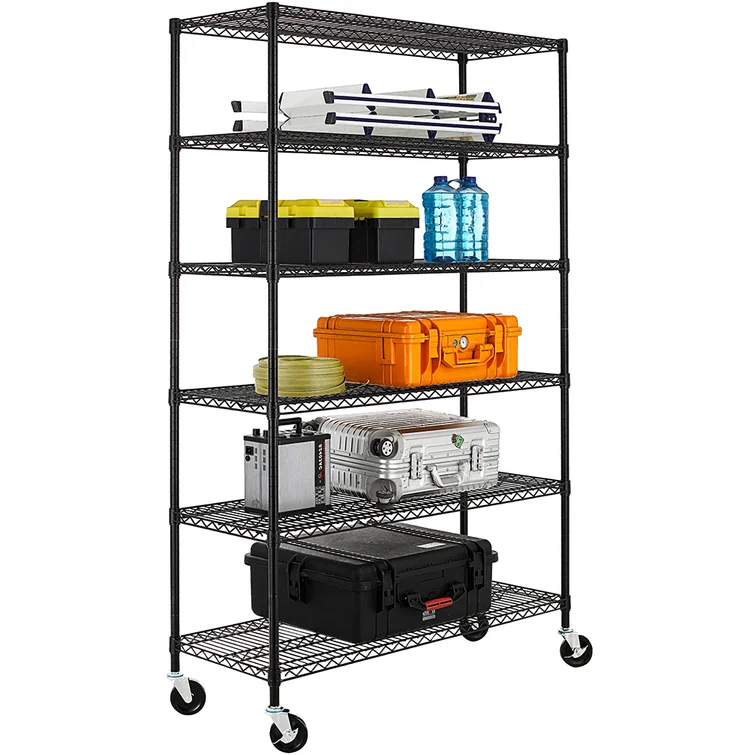 Kinzel 48'' W Height -Adjustable Shelving Unit with Wheels