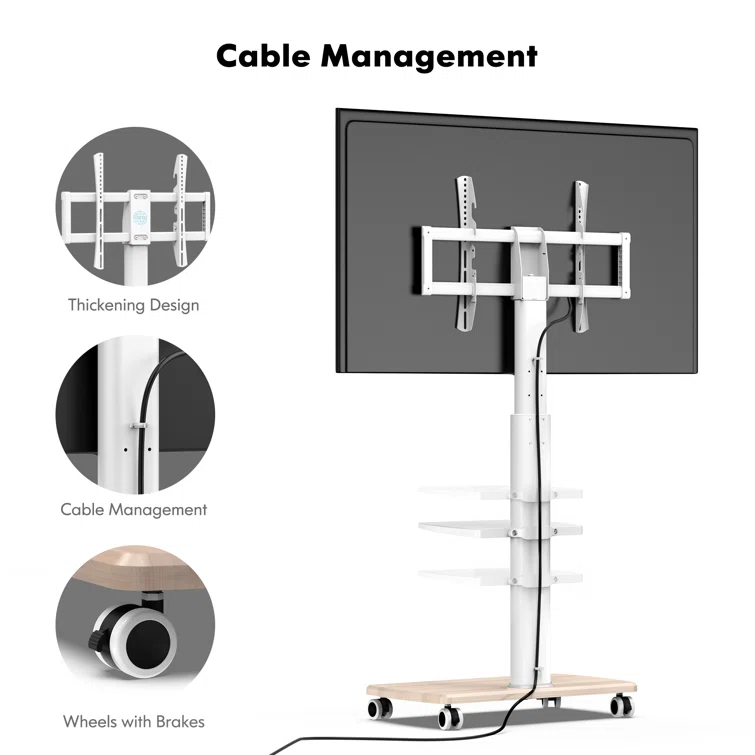 Abbing Floor Stand for 32-70 inch TV, Height Adjustment