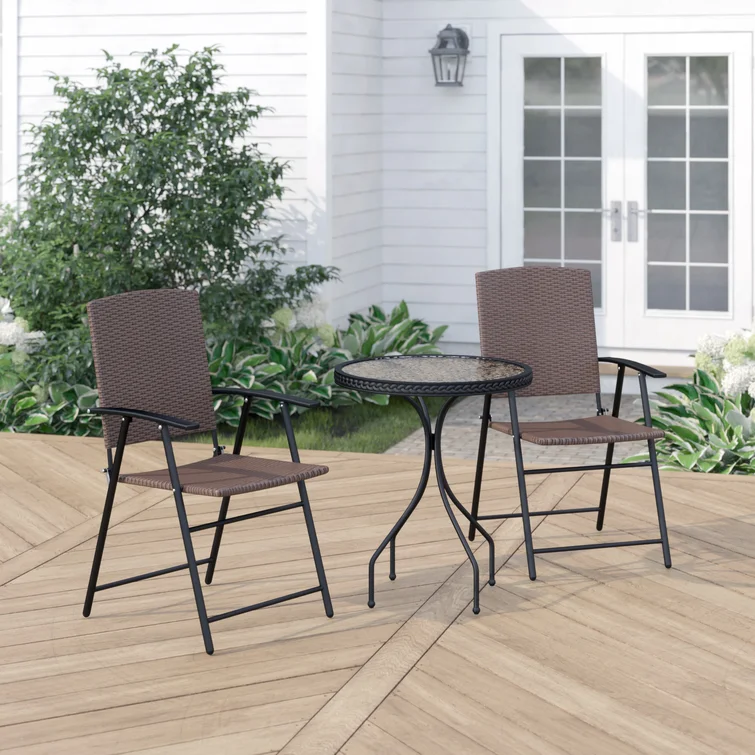 Bertfriede 2 - Person Round Outdoor Dining Set