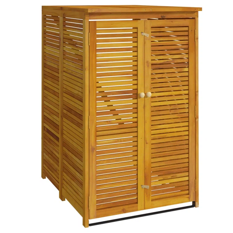 2 ft. W x 3 ft. D Solid Wood Garbage Shed