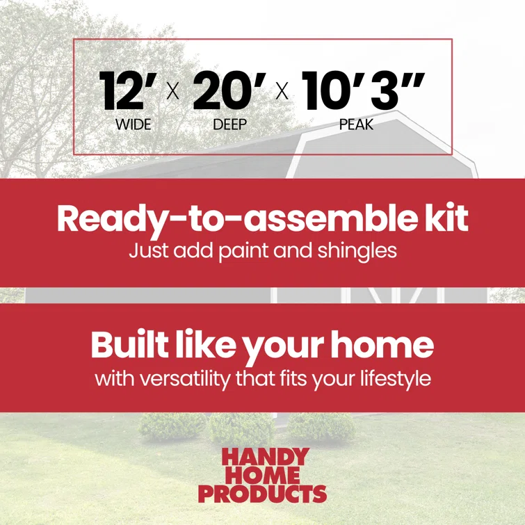 Hudson 12 ft. W x 24 ft. D Wood Storage Shed With Floor