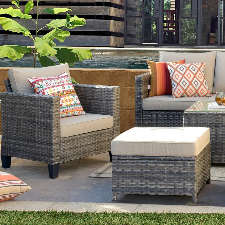 Harbin 5 - Person Outdoor Seating Group with Cushions