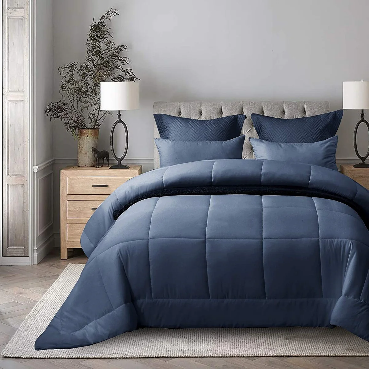 Shatex Duvet Insert Down Microfiber 3 Pieces Bedding Comforter Sets,Queen