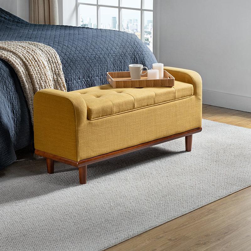 Clover Upholstered Flip Top Storage Bench