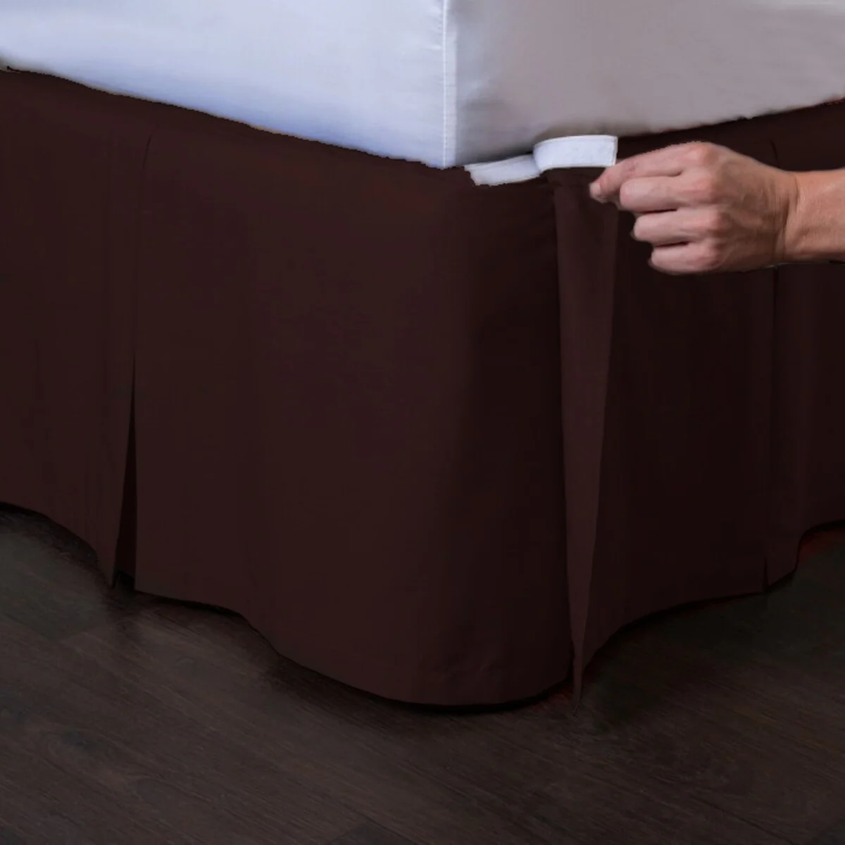 Detachable Bedskirt - Easy on/Easy Off Pleated Bed Skirt - Blissford