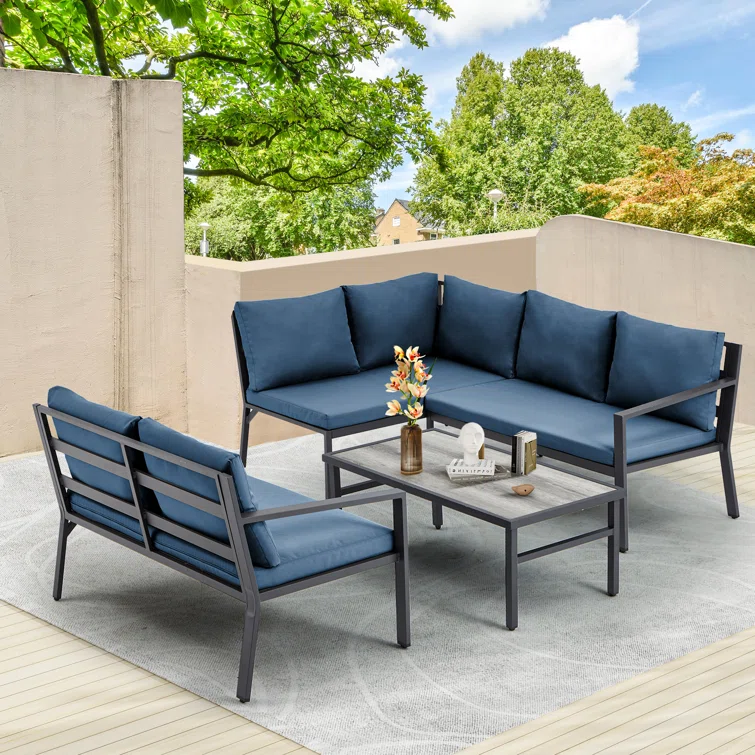 Justise 6 - Person Outdoor Seating Group with Cushions