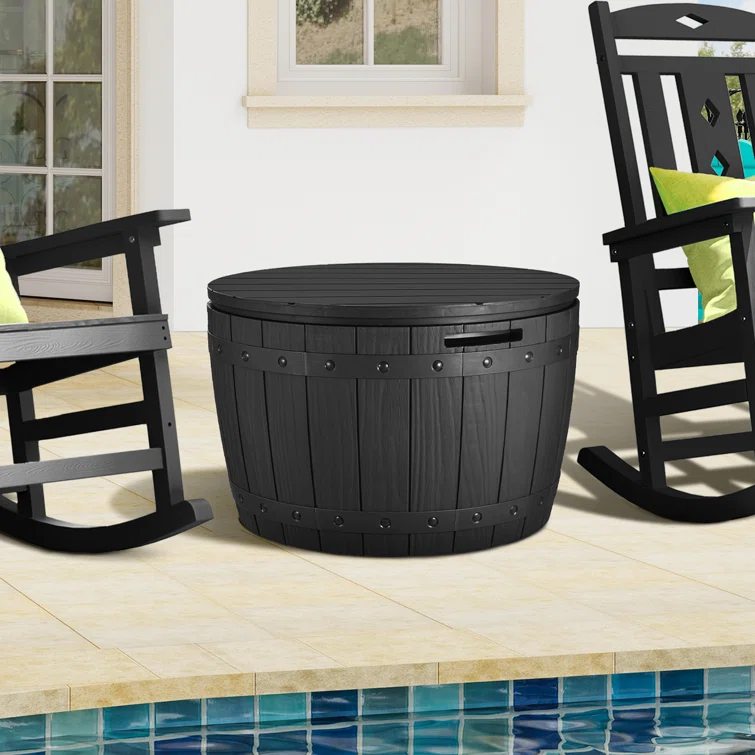 Edrosie Inc 27'' W 35 Gallons Water Resistant Resin Deck Box