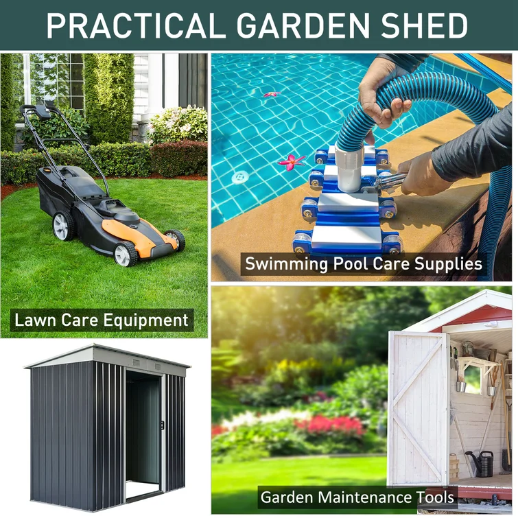 85.5" W x 48" D Storage Shed