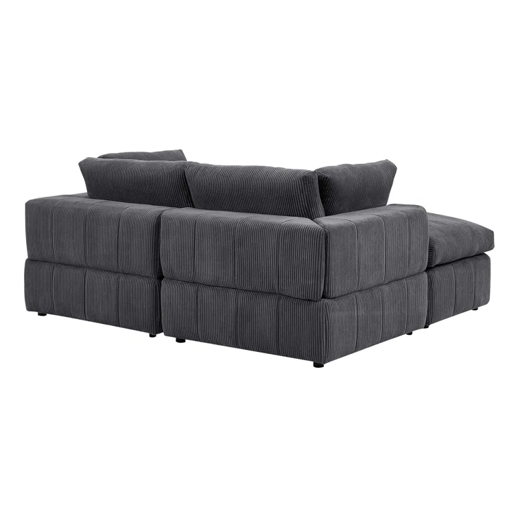 Laurynn 4 - Piece Corduroy Sectional