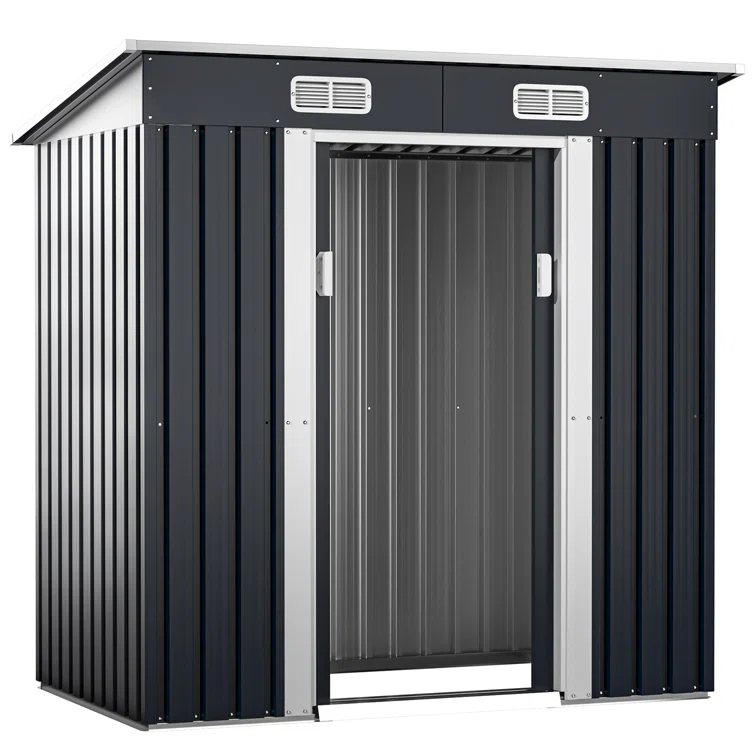 Outdoor 6 ft. 4 in. W x 4 ft 5 in. D Metal Storage Shed