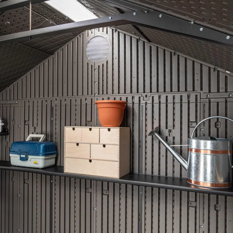 Lifetime 20 Ft. x 8 Ft. High-Density Polyethylene (Plastic) Outdoor Storage Shed with Steel-Reinforced Construction