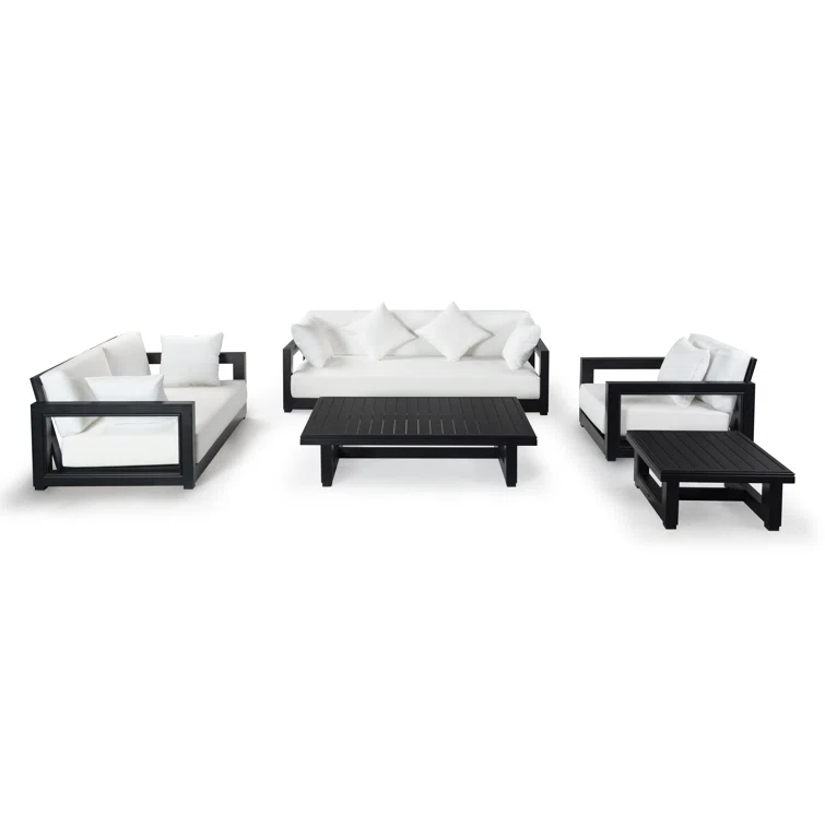Melrose 5 Piece Sofa Seating Group with Cushions