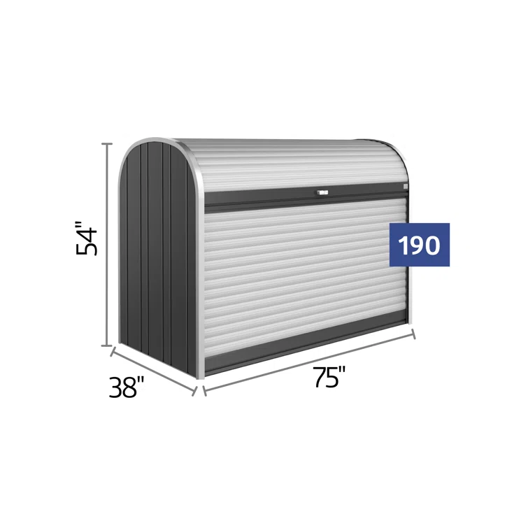 Biohort StoreMax 6 ft. W x 3 ft. D Metal Horizontal Bike Shed